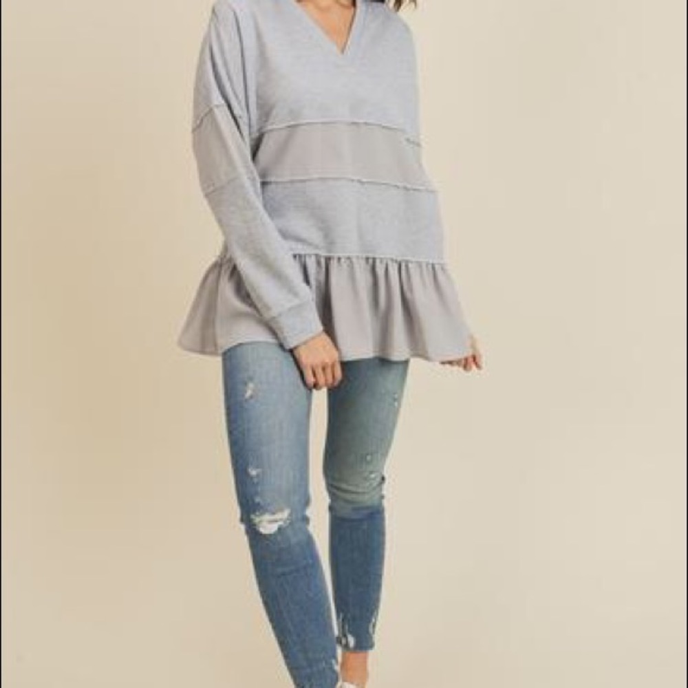 Mixed media sweatshirt